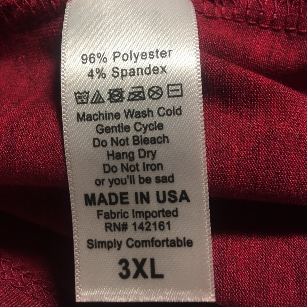 Plus size ~ Lularoe Red Gigi fitted top 💗 NWOT - Picture 6 of 8